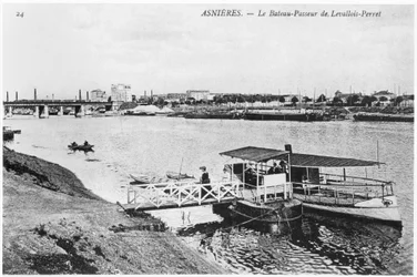 Asnieres, trajekt v Levallois-Perret, kolem roku 1900